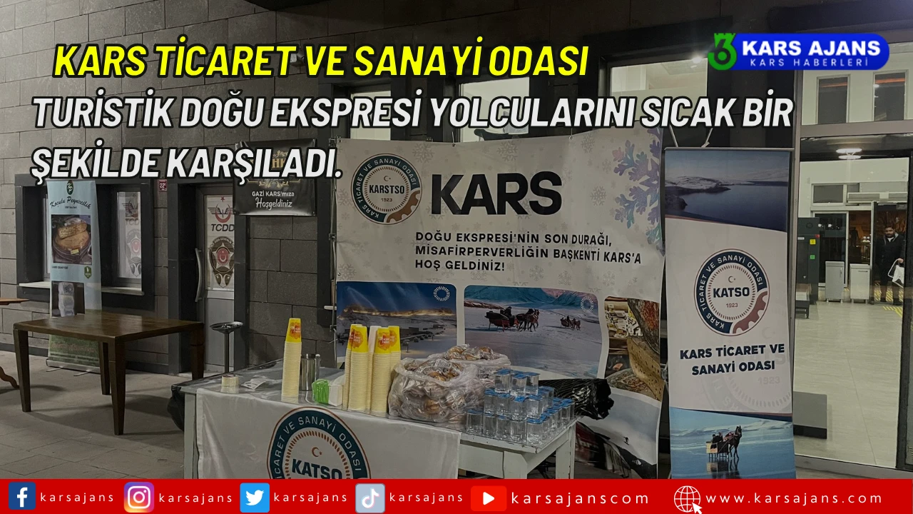 Kars Ticaret ve Sanayi Odası, Turistik Doğu Ekspresi yolcularını sıcak bir şekilde karşıladı.